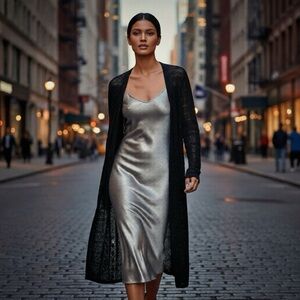 NWOT. Joseph A Black knitted cardigan 